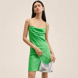 Mango Green Mini Dress